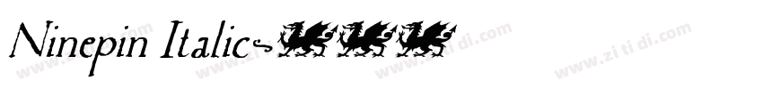 Ninepin Italic字体转换 Ninepin Italic字体转换
